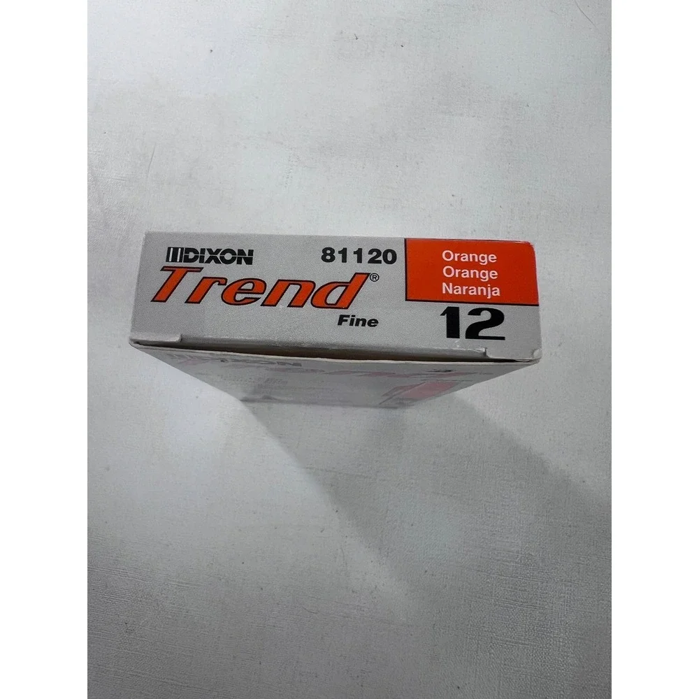 Vintage Dixon Trend Fine Point Marker‎ Orange Color Open Box 12 Markers